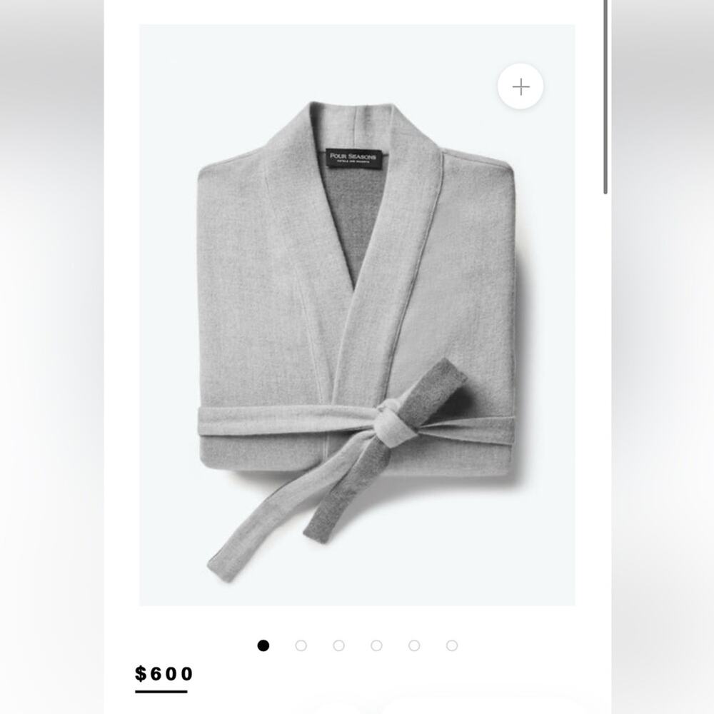 NWOT $600 Four Seasons Wool Resort Robe - Picture 3 of 8